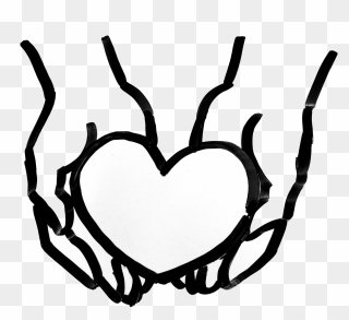 Hands Holding A Heart Clip Art - Png Download