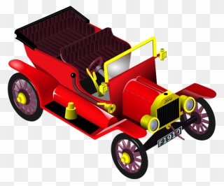 Old Car Clipart - Isometric Model T Car - Png Download