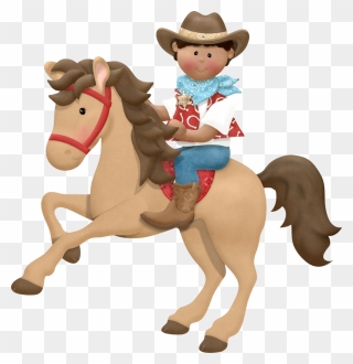 Cowboy E Cowgirl - Horse Back Riding Clipart - Png Download