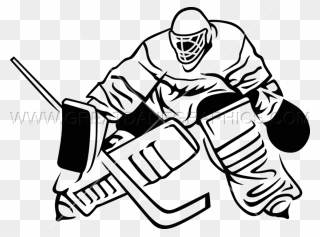 Field Hockey Clipart Drawing - Draw A Hockey Goalie - Png Download