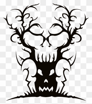 Tree Spooky Halloween Clip Art - Spooky Halloween Clip Art - Png Download