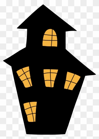 Haunted House Clipart Png - Silhouette Haunted House Transparent Background