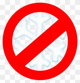 No To Snow - Red Stop Card Uno Clipart