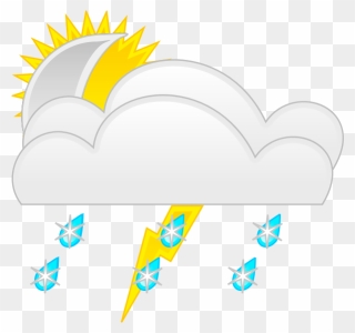 Vector Graphics Of Weather Forecast Color Symbol For - Weather Clip Art - Png Download