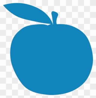 Teal Clipart Apple - Apple Clipart Blue - Png Download