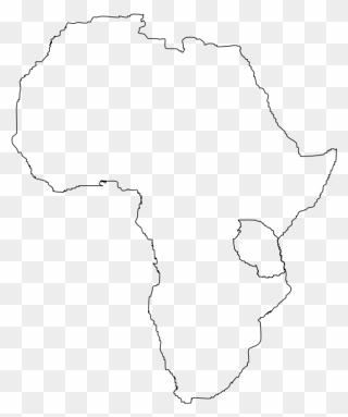 Vector Image Of Map Of Africa Showing United Republic - Line Art Clipart