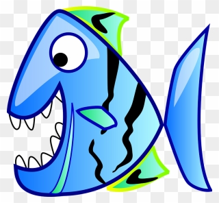 Icon, Blue, Fish, Theme, Apps, Piranha - Big Fish Clip Art - Png Download