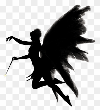 Archangel Vector Simple - Angel Black Png Clipart