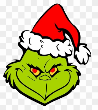 Grinch Png Pic - Grinch With Santa Hat Clipart