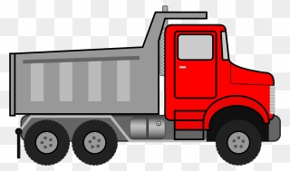 Dump Truck Clipart Black And - Truck Clipart - Png Download