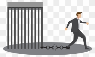 Prison Graphic Download - Man Leaving Prison Cartoon Clipart