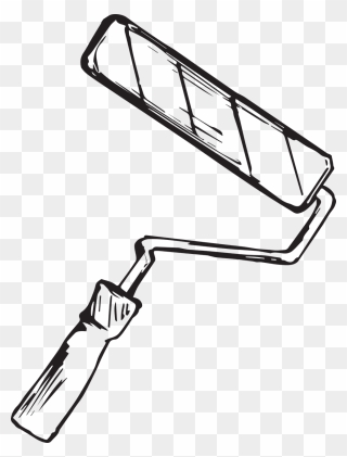 Drawing Knives Restoration Transparent Png Clipart - Free Clip Art Paint Roller