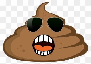 Pile Of Poo Emoji Feces Clip Art Gif Glasses - Poop Emoji With Sunglasses - Png Download