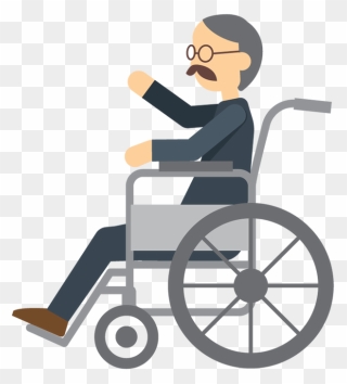 Clipart Boy Wheelchair - Cartoon Man In A Wheelchair - Png Download