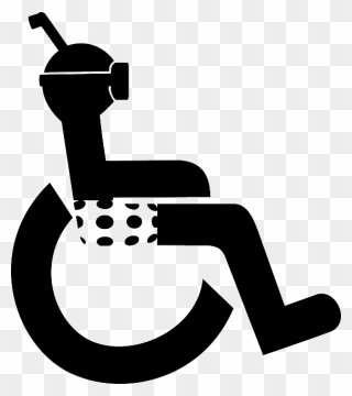 Disabled, Diver, Wheel Chair, Wheelchair, Chair Bound - Handicap Wc Icon Clipart