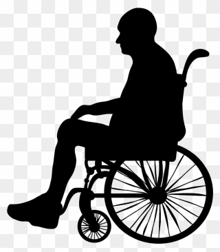 Old Of Wheelchair Illustration Elderly Silhouette Age - Tuileries Garden Clipart