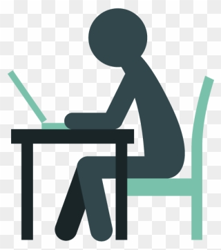 Student Desk - Sitting Clipart