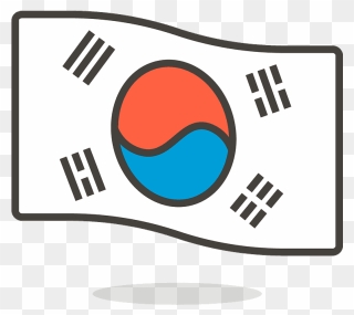 South Korea Flag Emoji Clipart - South Korea Flag - Png Download