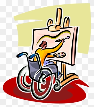 Painting Of Disabled Person Clipart