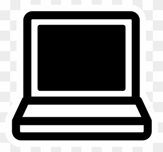 Laptop Black And White Clip Art - Black And White Laptop - Png Download