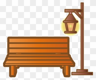 Bench Street Light Clipart - Bench - Png Download