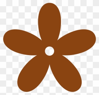 Brown Clipart Brown Object - Brown Flower Clipart - Png Download