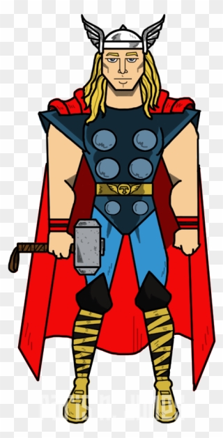 Drawn Thor Ninja - Classic Thor Clip Art - Png Download