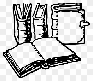 Books - Books Black And White Clipart - Png Download