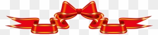 Red Banner With Bow Png Clipart Picture - Banner Red Bow Png Transparent Png