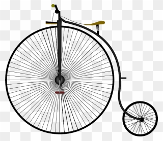 Penny-farthing, High Wheel, High Wheeler, Ordinary - Penny Farthing Png Clipart
