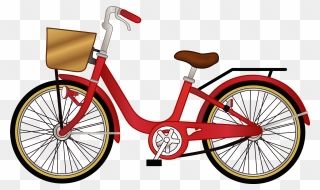 自転車 赤 イラスト 無料 Clipart