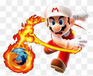 Fireball Clipart Paper Mario - Super Mario Galaxy Fire Mario - Png Download