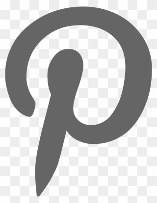 Black Pinterest Icon Png Clipart , Png Download - Transparent White Pinterest Logo