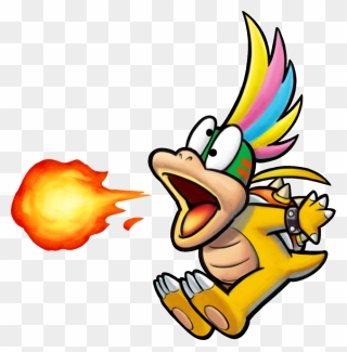 #nintendo #3ds #fire #fireball #rainbow #yellow #orange - Bowser Jr Journey Koopalings Clipart