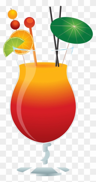 Alcohol Clipart Mixed Drink - Cocktail Glass Clip Art - Png Download
