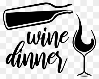 Wine Dinner Clip Art - Png Download