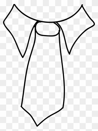 Dress Outline Drawing - Tie Clipart Outline - Png Download