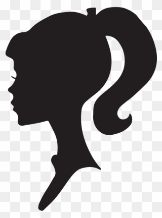 Female Hair Silhouette Clipart - Silhouette Girl Png Clipart Transparent Png