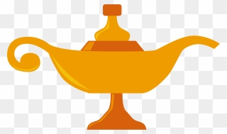 Aladdin Allah Clip Art - Gold Aladdin Lamp Clipart - Png Download
