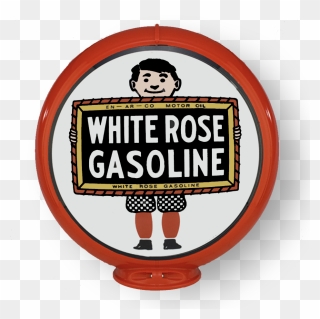Transparent Gas Pump Clip Art Png - White Rose Gasoline Sign