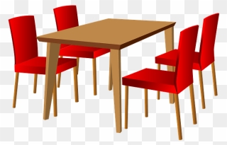 Dining Table Chairs Clipart - Chair - Png Download