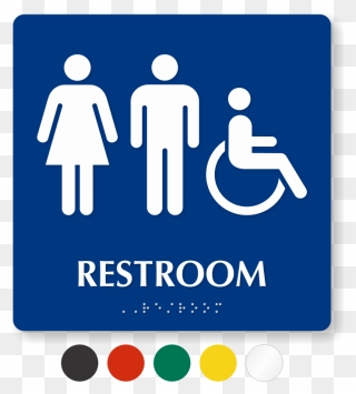 Man And Women Bathroom Sign Clipart Best - Kids Restroom Sign Board - Png Download