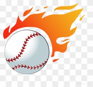 Softball Baseball Clipart Svg Library Library Baseball - Flaming Baseball Clipart - Png Download