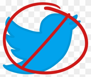 Twitter Logo With A Red "no - Get Off Twitter Clipart