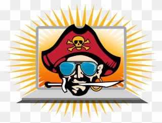 Image Of Mascot With Sunglasses On An Open Laptop - Jesuit High School Clipart