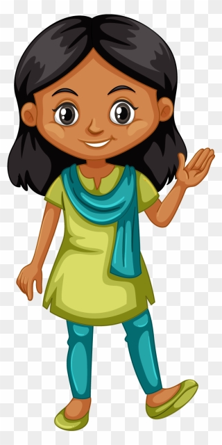 Indian Kid Vector Clipart