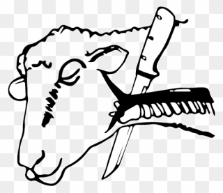 Goat Neck Cut Knife Clipart