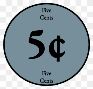 Five Cent, 5, Nickel Clipart