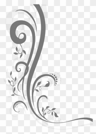 More Artists Like Black White Floral Divider By Toxicestea - Paint Lines Transparent Png Clipart