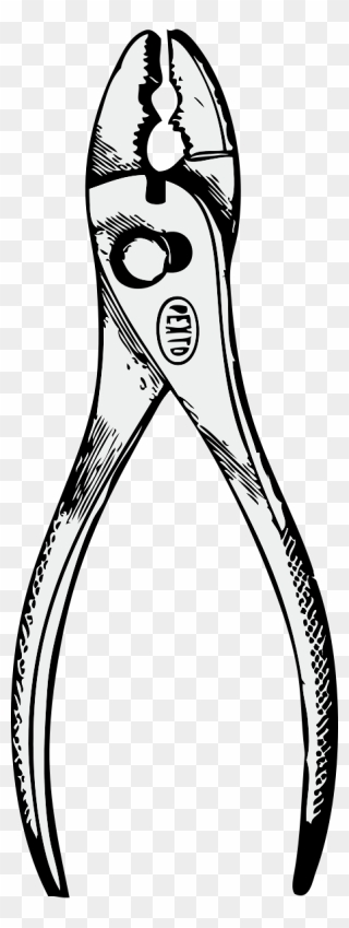 Slip-joint Pliers Clipart By Johnny Automatic - Slip Joint Pliers Drawing - Png Download